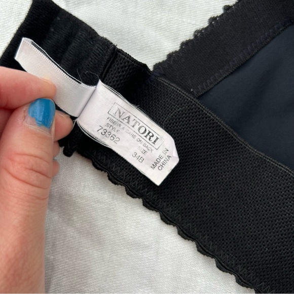 Natori Black Corset Bustier Scalloped Edge Y2K Romantic Grunge Vintage 90s Style - Picture 7 of 9